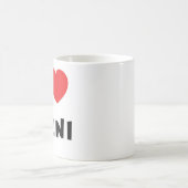私は私の小型を愛します コーヒーマグカップ (中央)