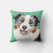 私は私の小型アメリカの羊飼いを愛します クッション (裏面)