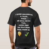 私は私の尾555で年間99 999 PHEW NO 304を稼ぐ Tシャツ (裏面)