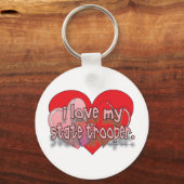 私は私の州トルーパーが大好き キーホルダー (正面)