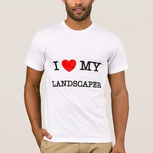 私は私の庭師を愛します Tシャツ (正面)