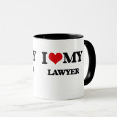 私は私の弁護士を愛します マグカップ (正面右)