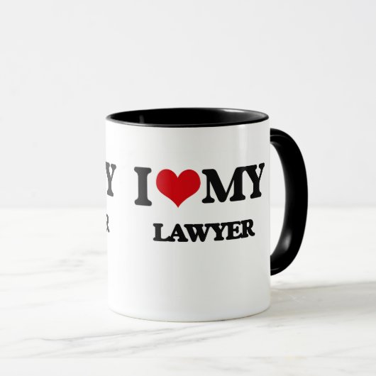 私は私の弁護士を愛します マグカップ (正面右)