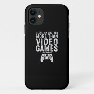 私は私の弟のビデオおもしろいゲーマーギフト男の子の女の子が大好き iPhone 11 ケース