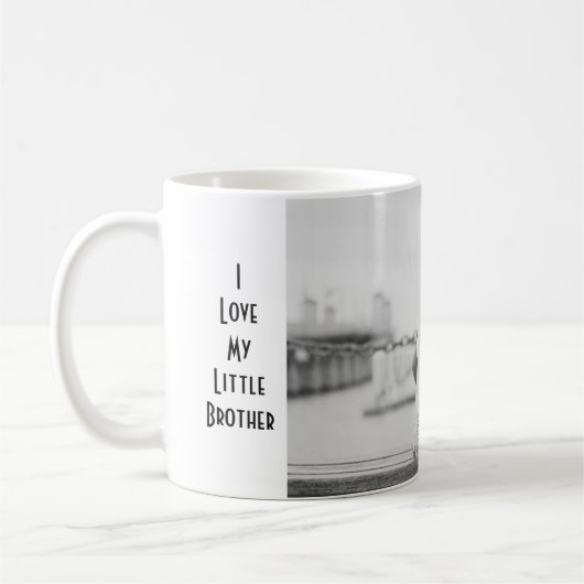 私は私の弟を愛します コーヒーマグカップ (左)