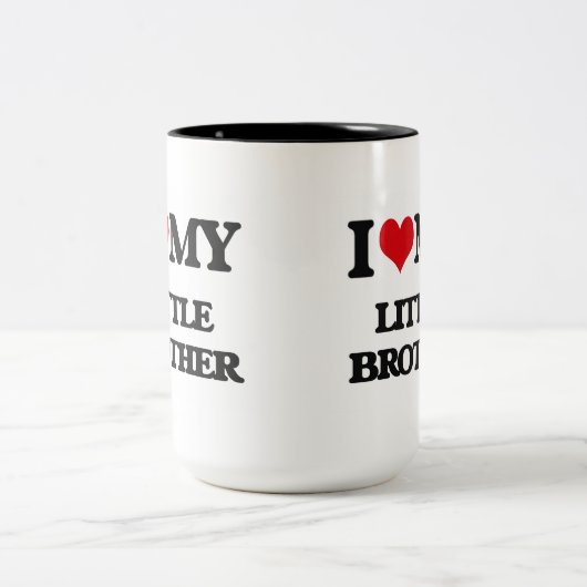 私は私の弟を愛します ツートーンマグカップ (中央)