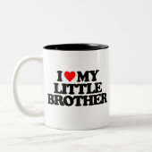 私は私の弟を愛します ツートーンマグカップ (左)