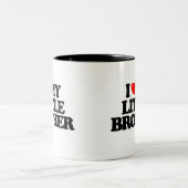 私は私の弟を愛します ツートーンマグカップ (中央)