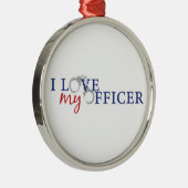 私は私の役人を愛します メタルオーナメント (右)