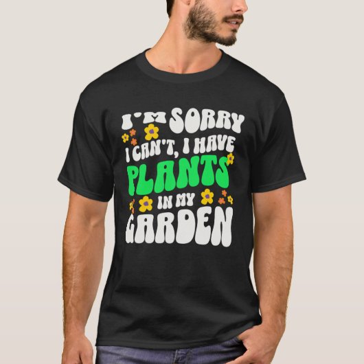私は私の得庭に植物を持っている60sレトロ庭師Wa Tシャツ (正面)