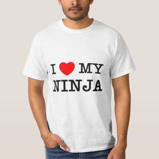 私は私の忍者を愛します Tシャツ (正面)