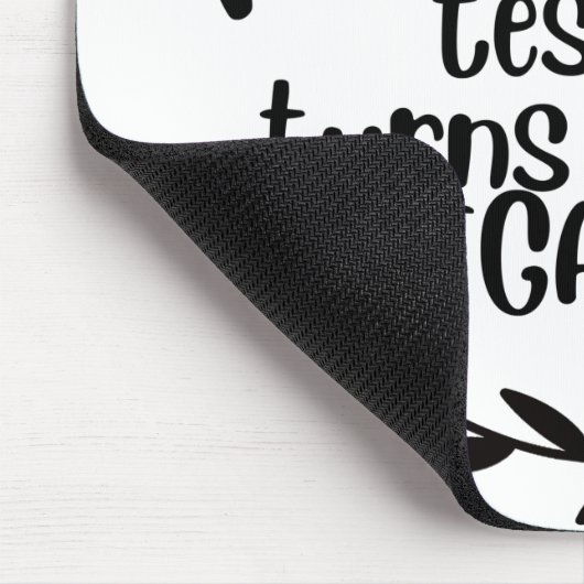 私は私の忍耐テストを行った私は否定的なフーであることが判明した マウスパッド (コーナー)