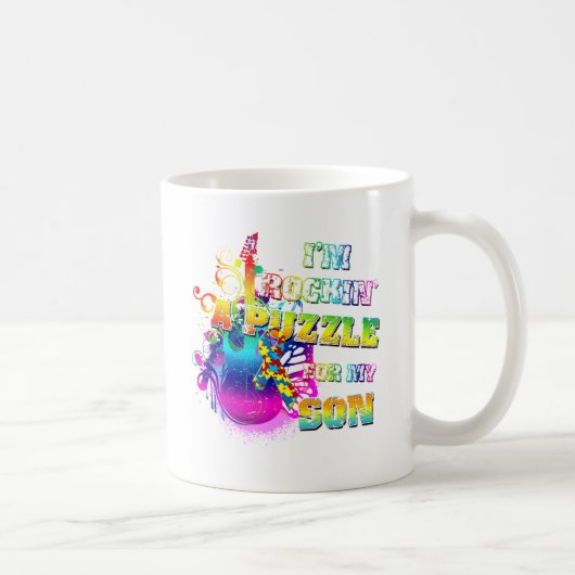 私は私の息子のためのパズルRockinです コーヒーマグカップ (右)