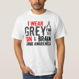 私は私の息子のための灰色を身に着けています Tシャツ