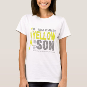 私は私の息子のための黄色を身に着けています Tシャツ