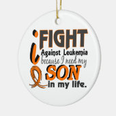 私は私の息子の白血病を必要とします セラミックオーナメント (左)