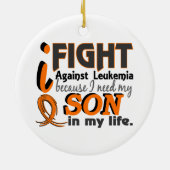 私は私の息子の白血病を必要とします セラミックオーナメント (裏面)