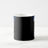 私は私の息子の警察官の誇りを持ったために青を戻す コーヒーマグカップ (中央)