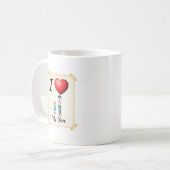 私は私の息子を愛します コーヒーマグカップ (正面左)