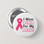 私は私の患者(B)版のためのピンクを身に着けています 缶バッジ (正面&裏面)
