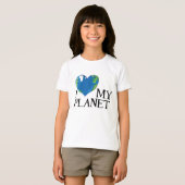 私は私の惑星キッズシャツが大好き Tシャツ (正面フル)