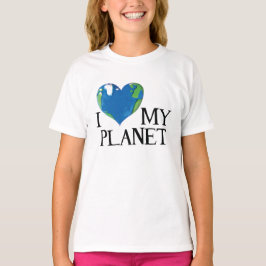 私は私の惑星キッズシャツが大好き Tシャツ