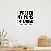 私は私の意図したパンチを好む ポスター (キッチン)