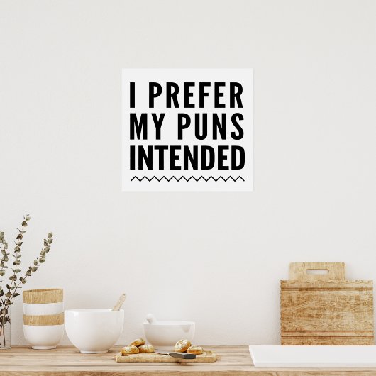 私は私の意図したパンチを好む ポスター (キッチン)