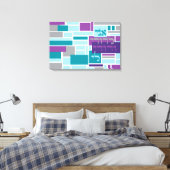 私は私の愛するユダヤ人結婚のサイン・イン・ボードである キャンバスプリント (インサイチュ (寝室))