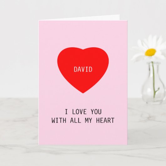 私は私の愛の年のすべてであなたを愛するハート カード (小さな植物)