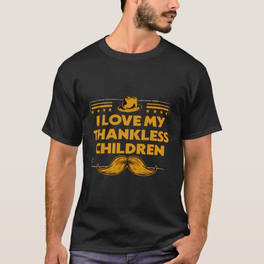 私は私の感謝の子供たちの皮肉なパパ皮肉が大好き Tシャツ (正面)