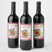 私は私の携帯電話の水の色の引用文としてあなたを愛カスタム ワインラベル (ボトル)