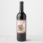 私は私の携帯電話の水の色の引用文としてあなたを愛カスタム ワインラベル (正面)