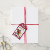 私は私の携帯電話の赤い白い水の色として愛している ギフトタグ (より糸付き)