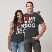 私は私の救助犬シェルター動物の救助シャツが大好き Tシャツ (ユニセックス)
