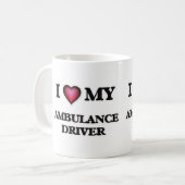 私は私の救急車の運転者を愛します コーヒーマグカップ (正面左)