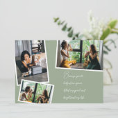 私は私の救済花嫁のメイドの写真Sage Greenになる 招待状 (スタンド正面)