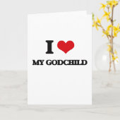 私は私の教子を愛します カード (黄色い花)