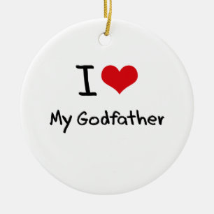 私は私の教父を愛します セラミックオーナメント