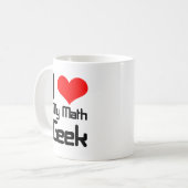 私は私の数学のオタクを愛します コーヒーマグカップ (正面左)