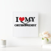 私は私の整形外科医を愛します スクエア壁時計 (ホーム)