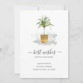 私は私の新しい家を移動する鉢植えの手のひら植物を移動した 案内状 (正面)