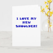 私は私の新しい肩を愛します カード (黄色い花)
