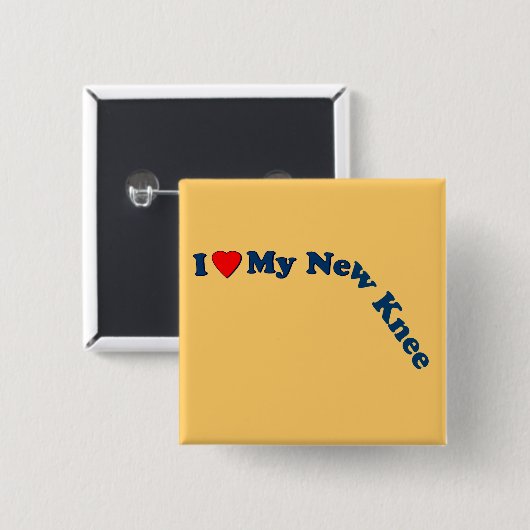 私は私の新しい膝を愛します 缶バッジ (正面&裏面)