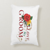 私は私の新郎アクセント枕が大好き アクセントクッション (裏面(縦))