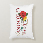 私は私の新郎アクセント枕が大好き アクセントクッション (正面(垂直))