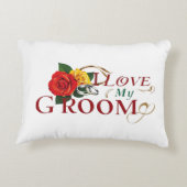 私は私の新郎アクセント枕が大好き アクセントクッション (裏面)