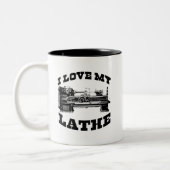 私は私の旋盤が大好き(キューバフューリーで見られる) ツートーンマグカップ (左)