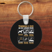 私は私の暇な時間で行うことミニシュナウザー キーホルダー (正面)