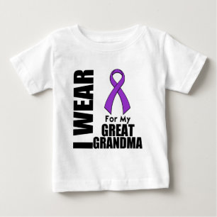 私は私の曾祖母のための紫色のリボンを身に着けています ベビーTシャツ